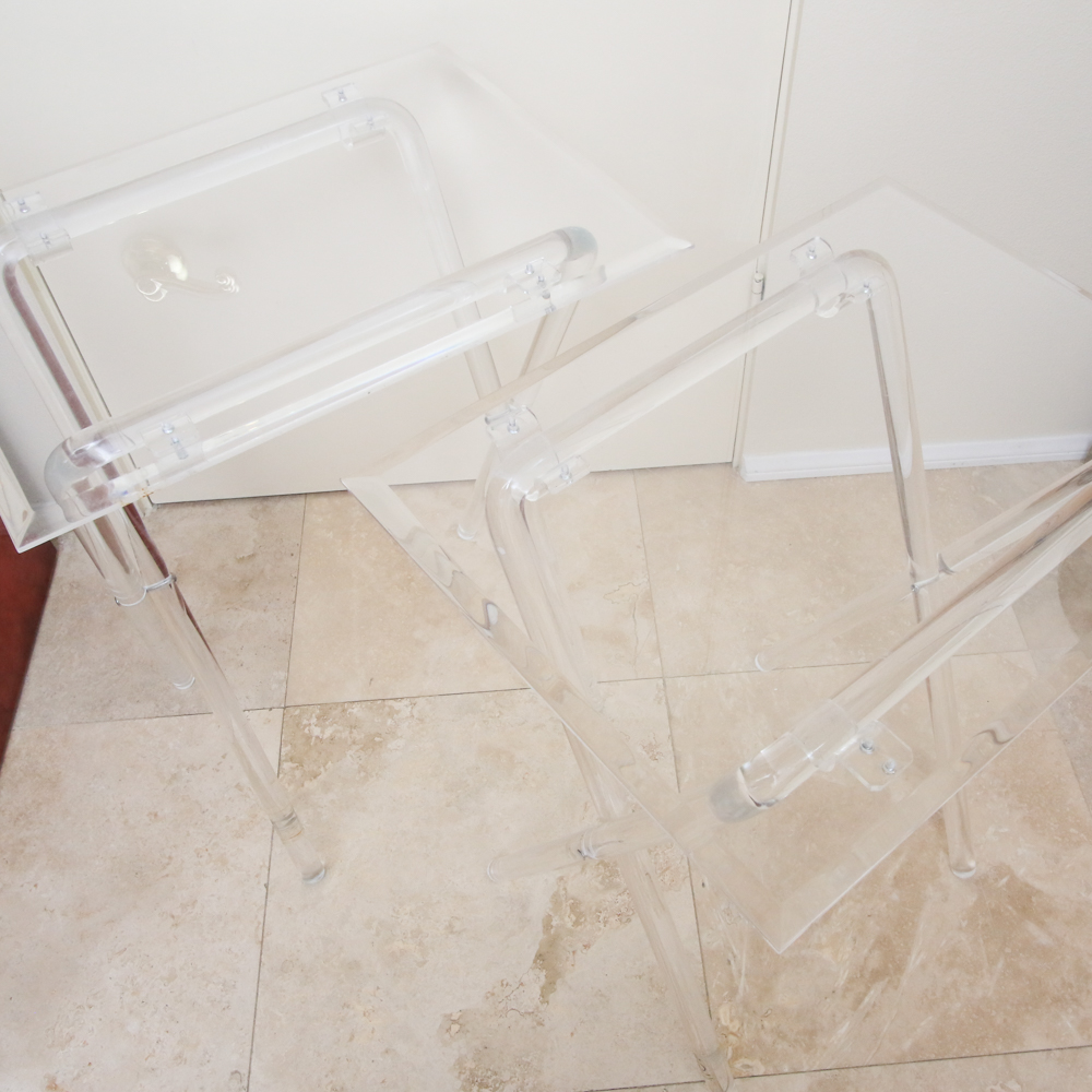 Clear Acrylic Tray Tables with Holder by Akko Inc.