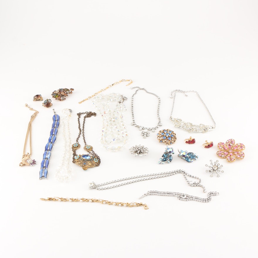 Assortment of Costume Jewelry Including Trifari