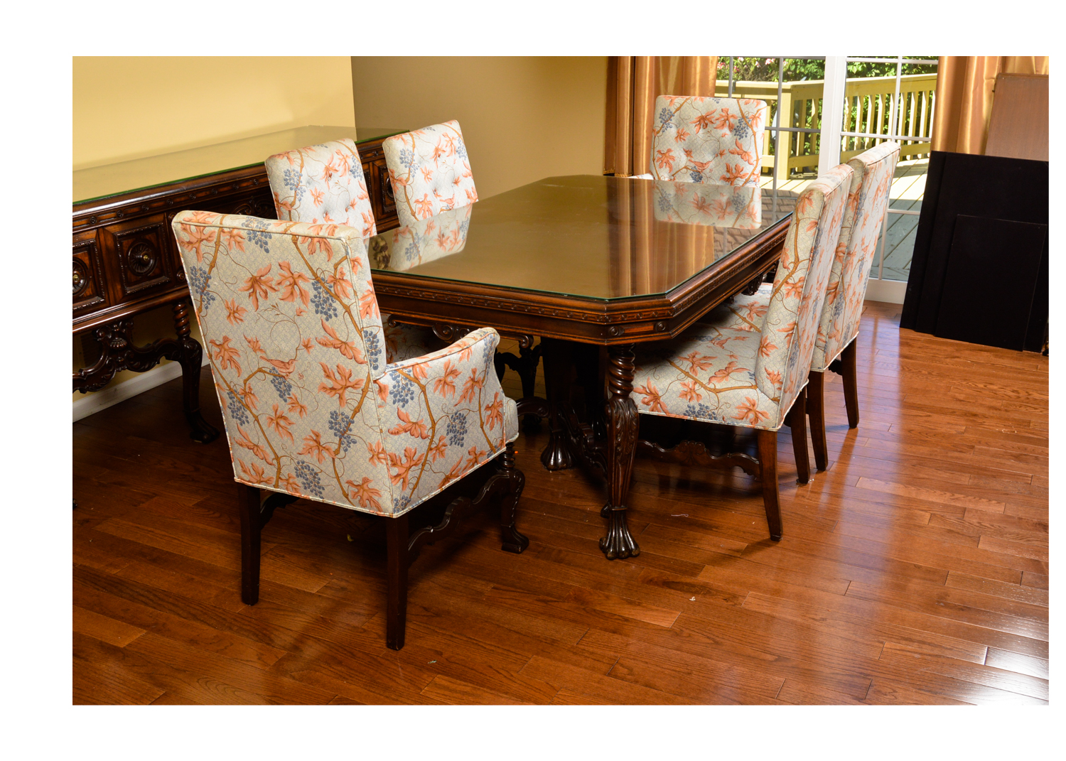 Louis XV Style Dining Table and Chairs