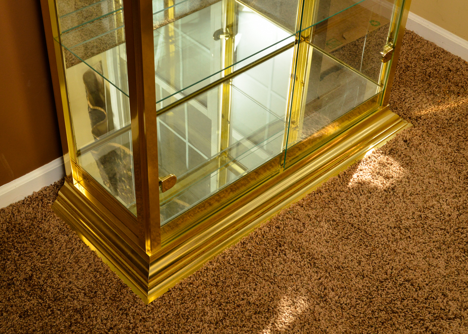 Glass and Gold Display Cabinet