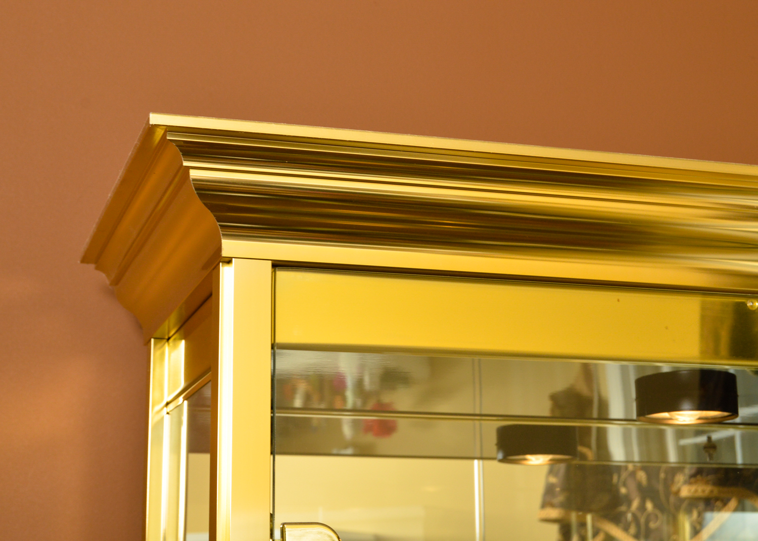 Glass and Gold Display Cabinet