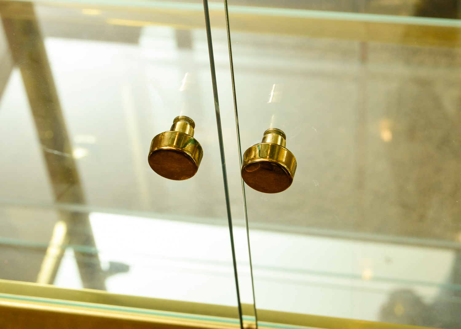 Glass and Gold Display Cabinet