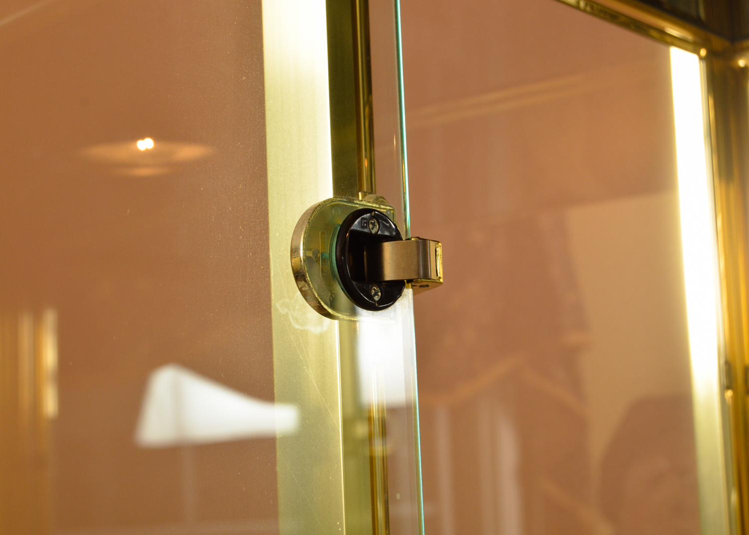 Glass and Gold Display Cabinet