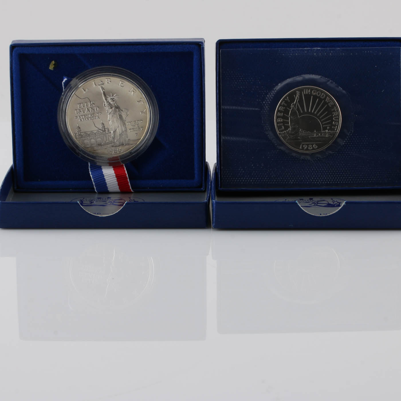1986-D U.S. Liberty Commemorative Two Coin Set