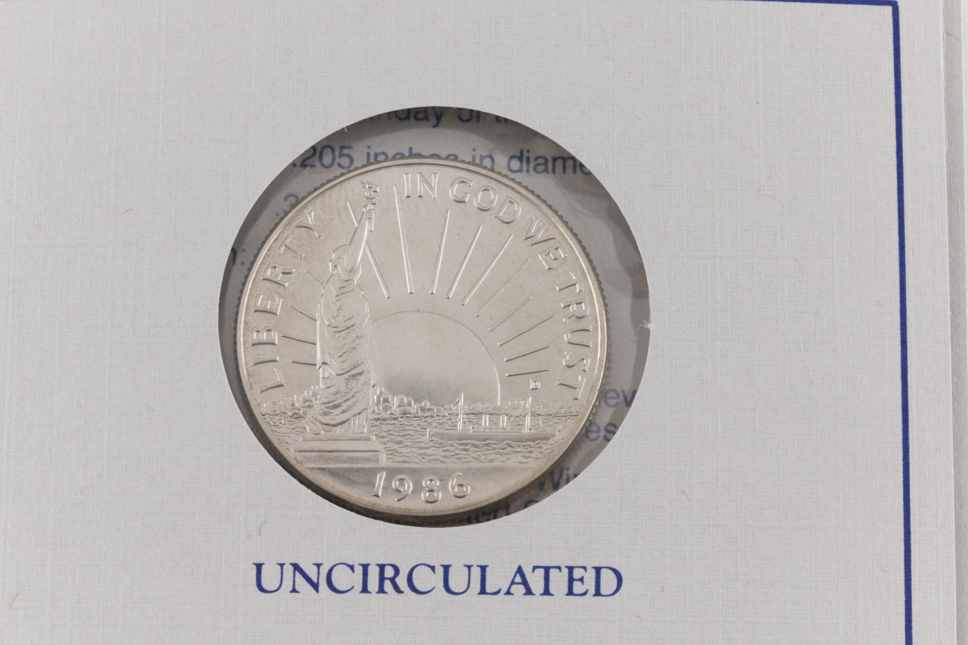 1986-D U.S. Liberty Commemorative Two Coin Set