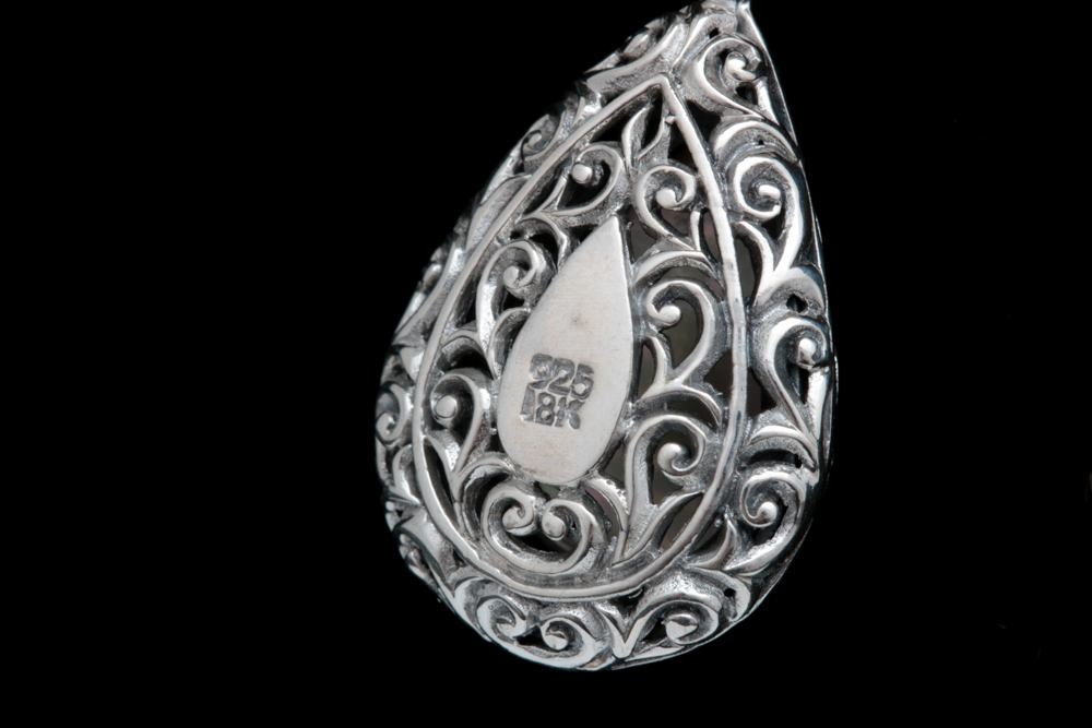 Sterling Silver, 18K Yellow Gold and Mabe Pearl Necklace