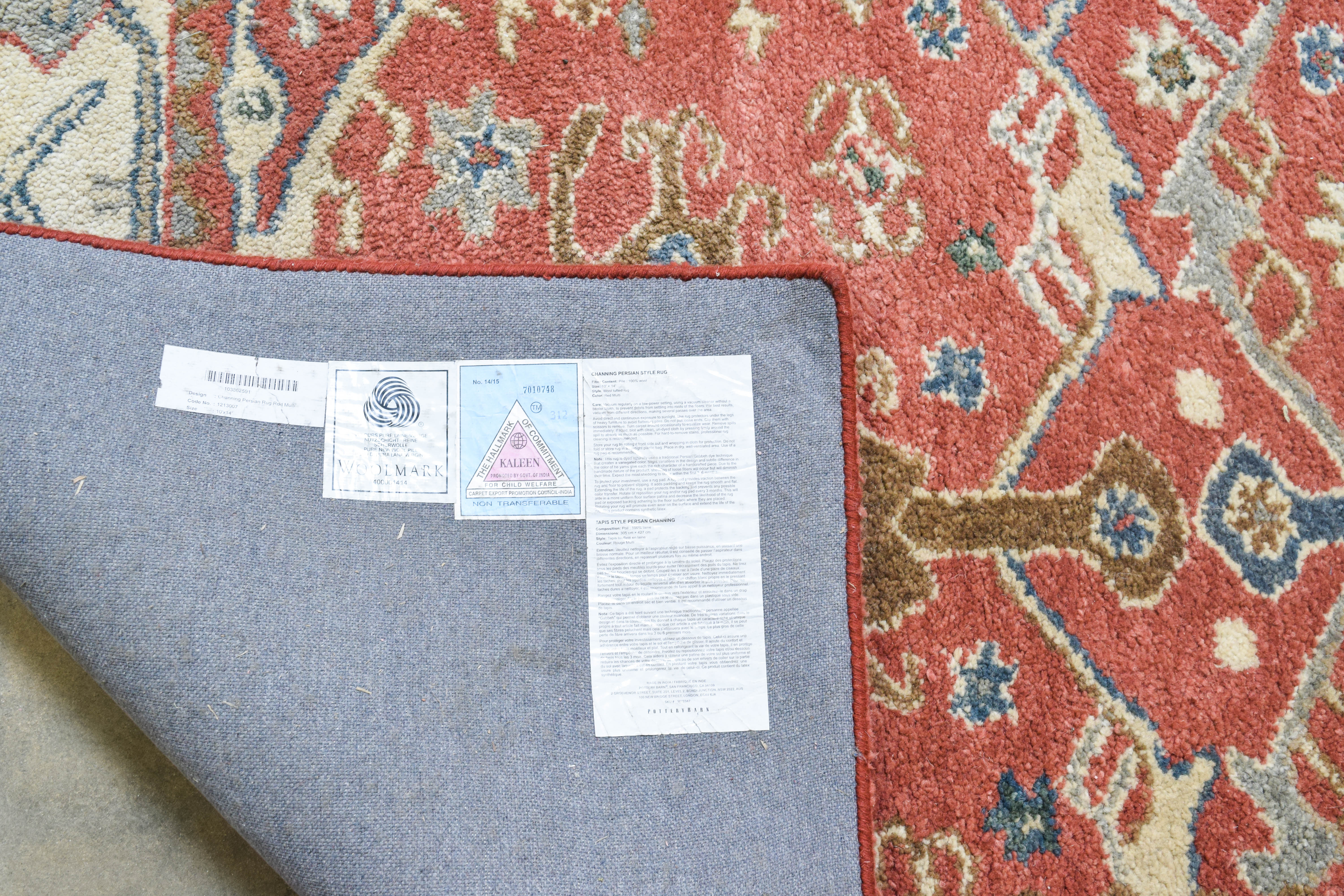 Pottery Barn "Channing " Persian Style Room Size Rug