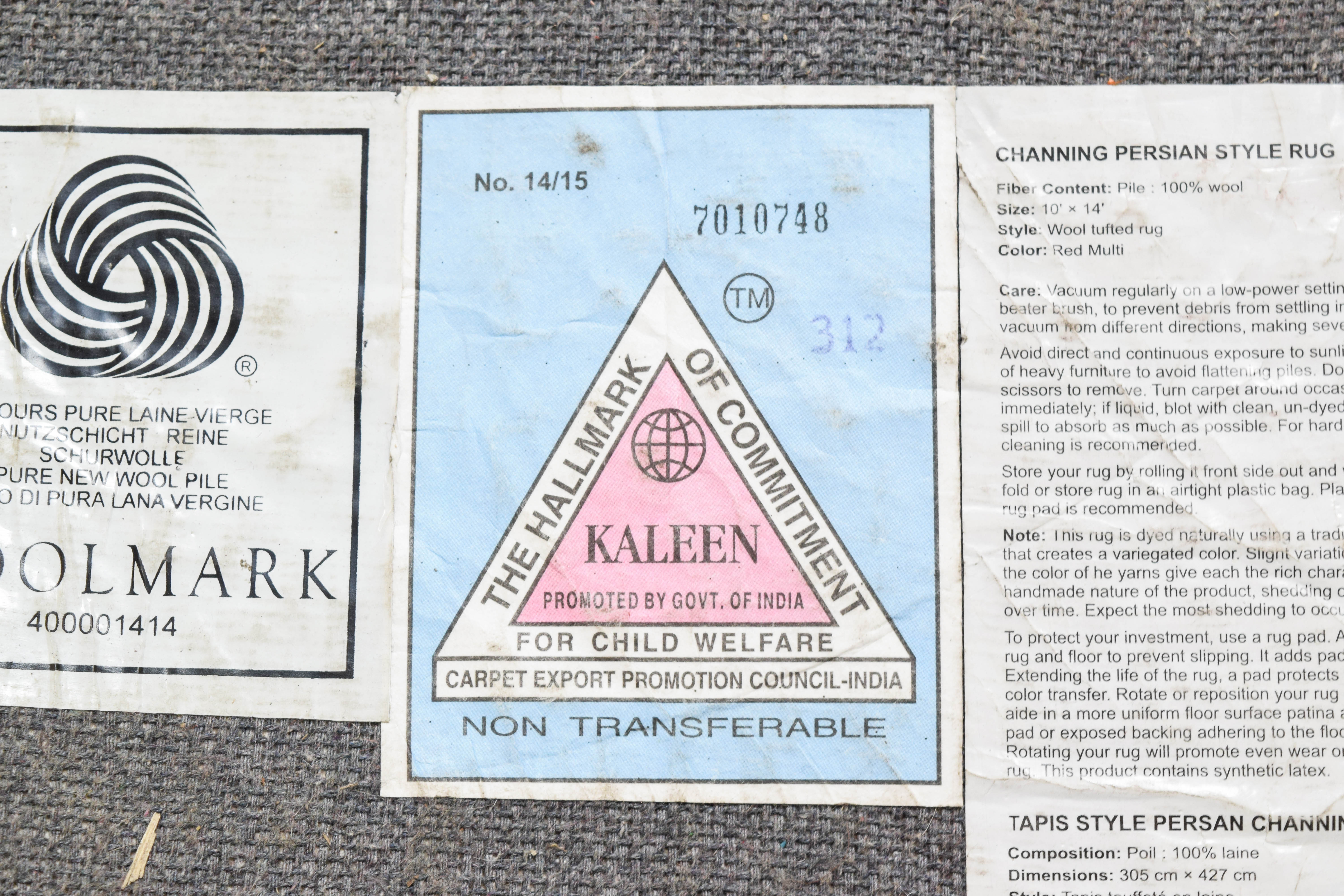 Pottery Barn "Channing " Persian Style Room Size Rug