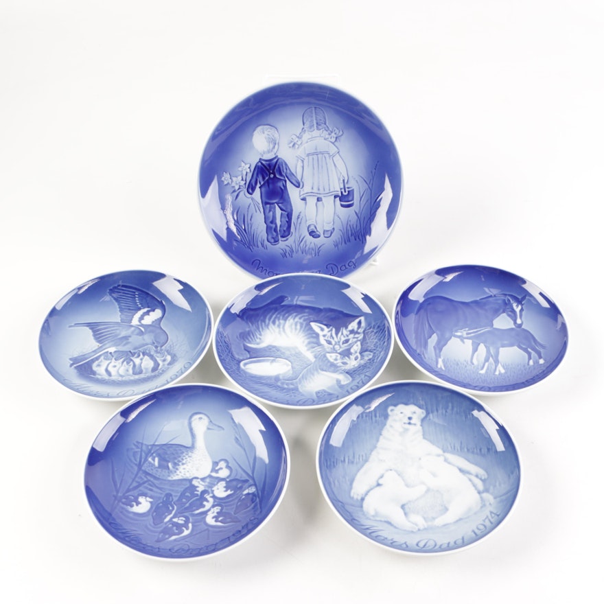 Dutch Blue on White Ceramic Plates featuring B&G