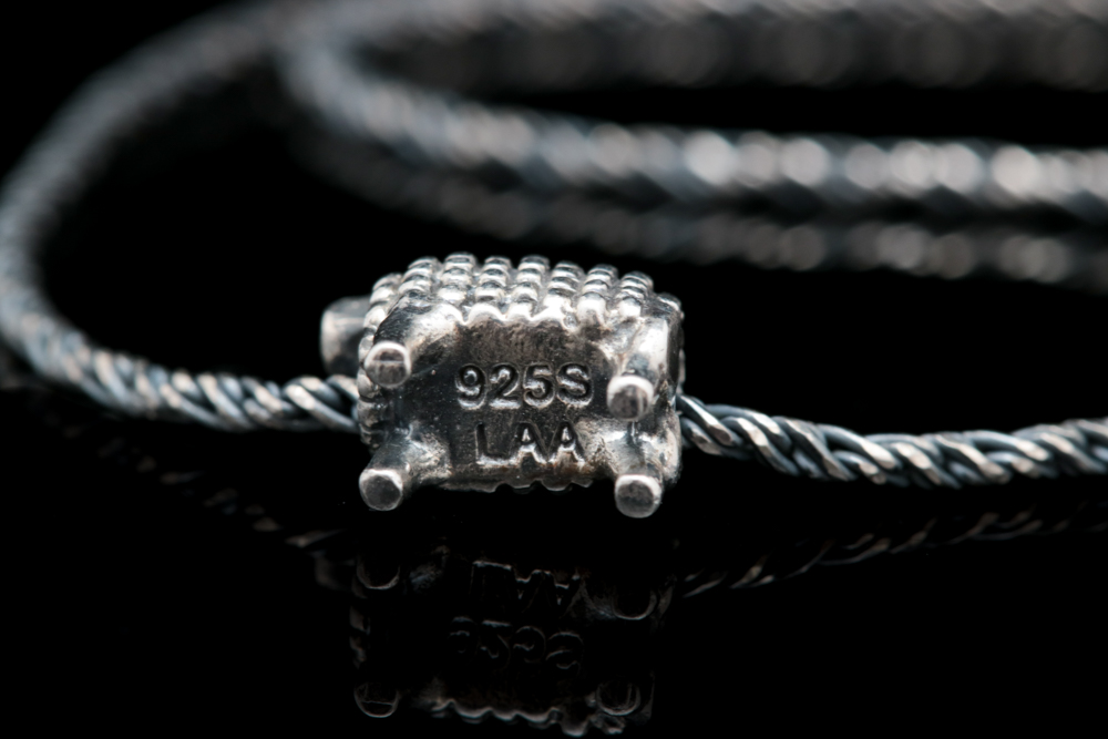 Sterling Silver and Glass Trollbeads Charm Necklace