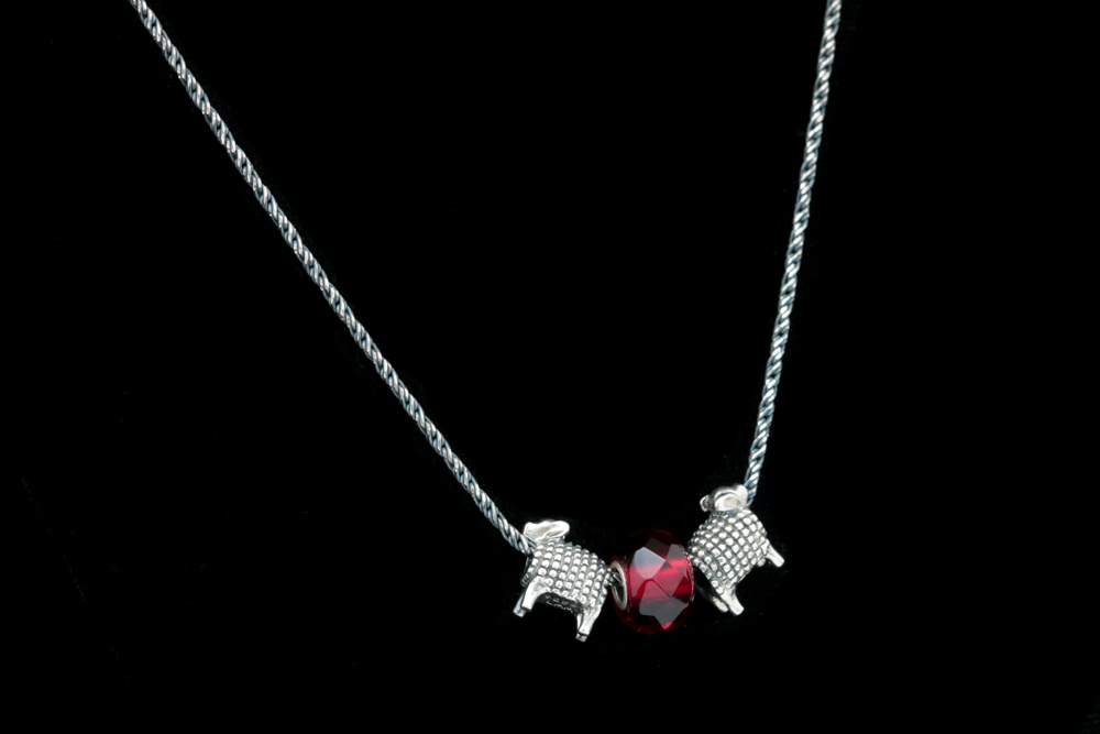 Sterling Silver and Glass Trollbeads Charm Necklace