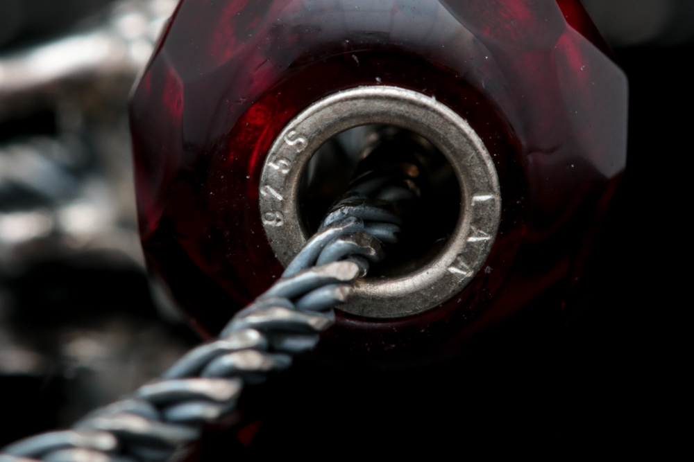 Sterling Silver and Glass Trollbeads Charm Necklace