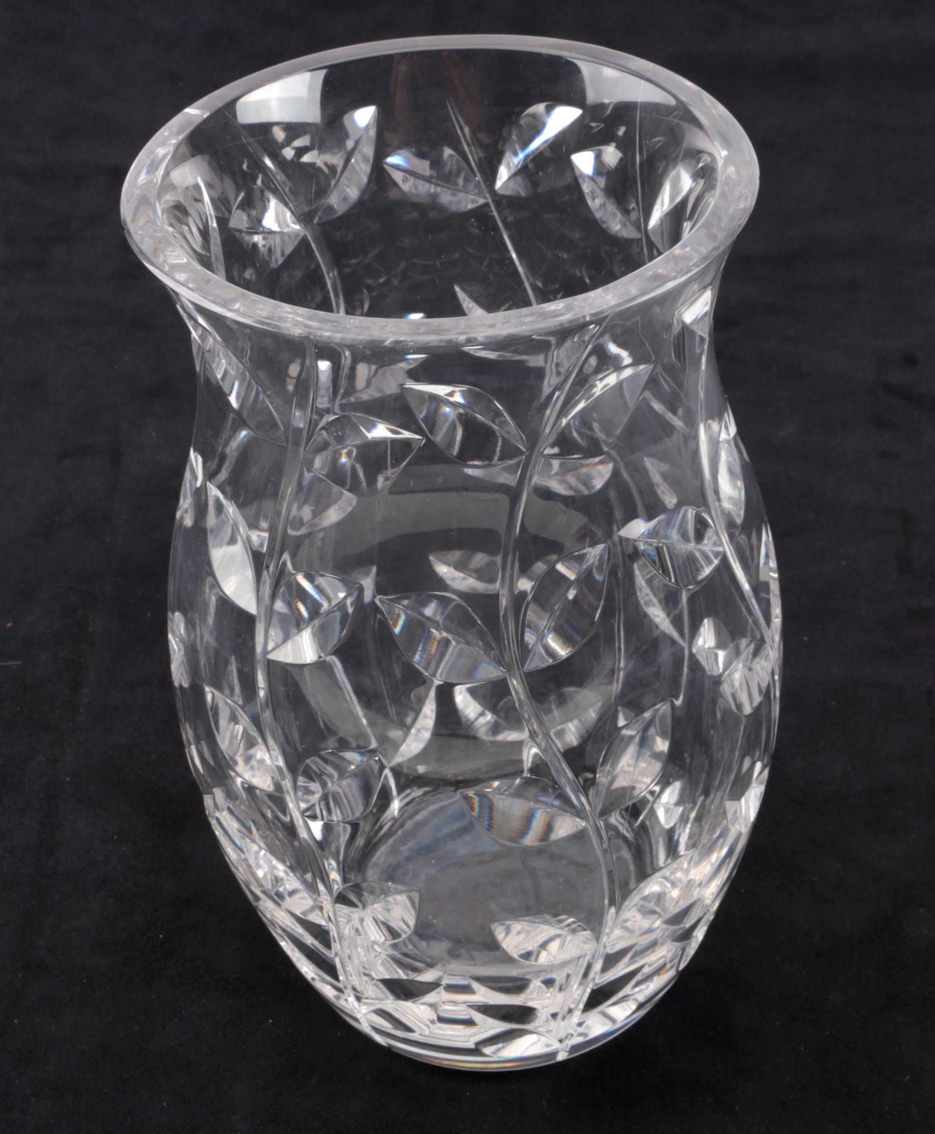 Tiffany & Co. "Floral Vine" Crystal Vase