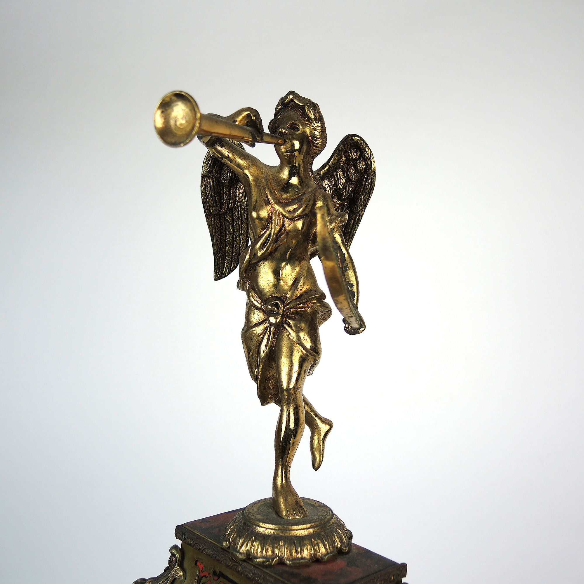 Large c. 1900 Antique French Boulle Mantel Clock