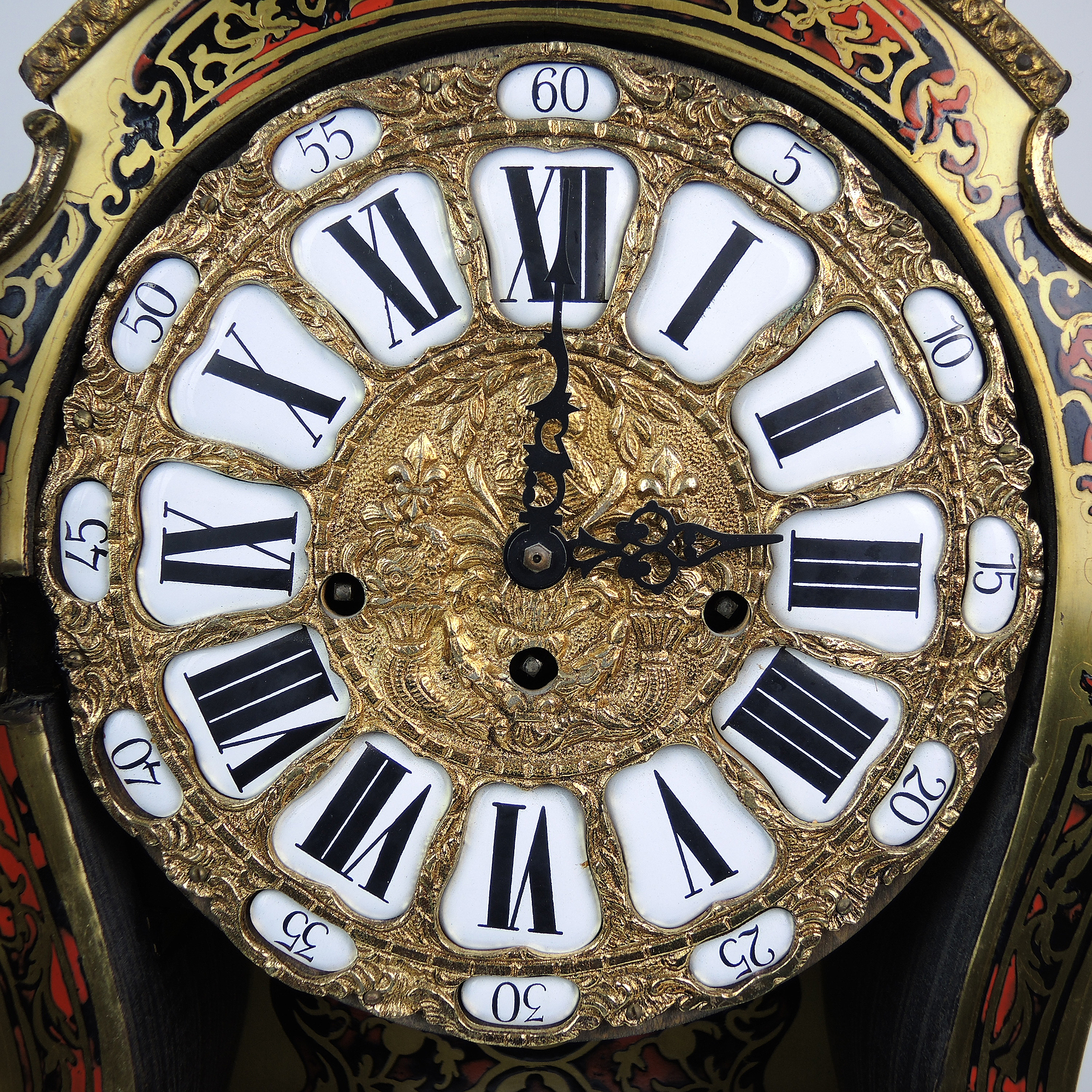 Large c. 1900 Antique French Boulle Mantel Clock