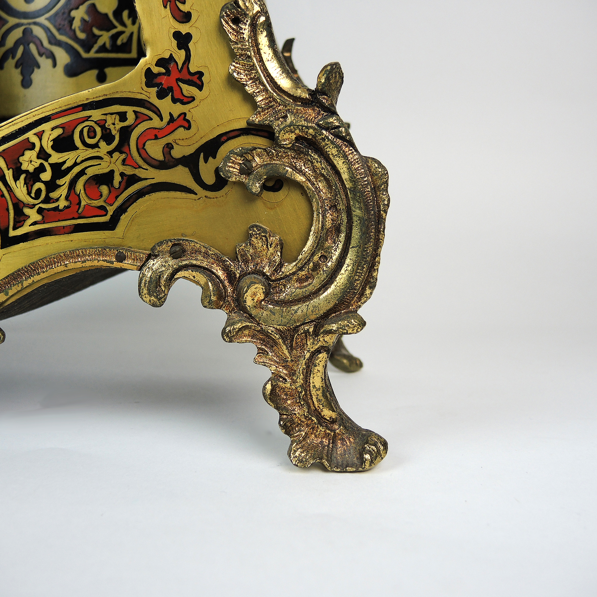 Large c. 1900 Antique French Boulle Mantel Clock