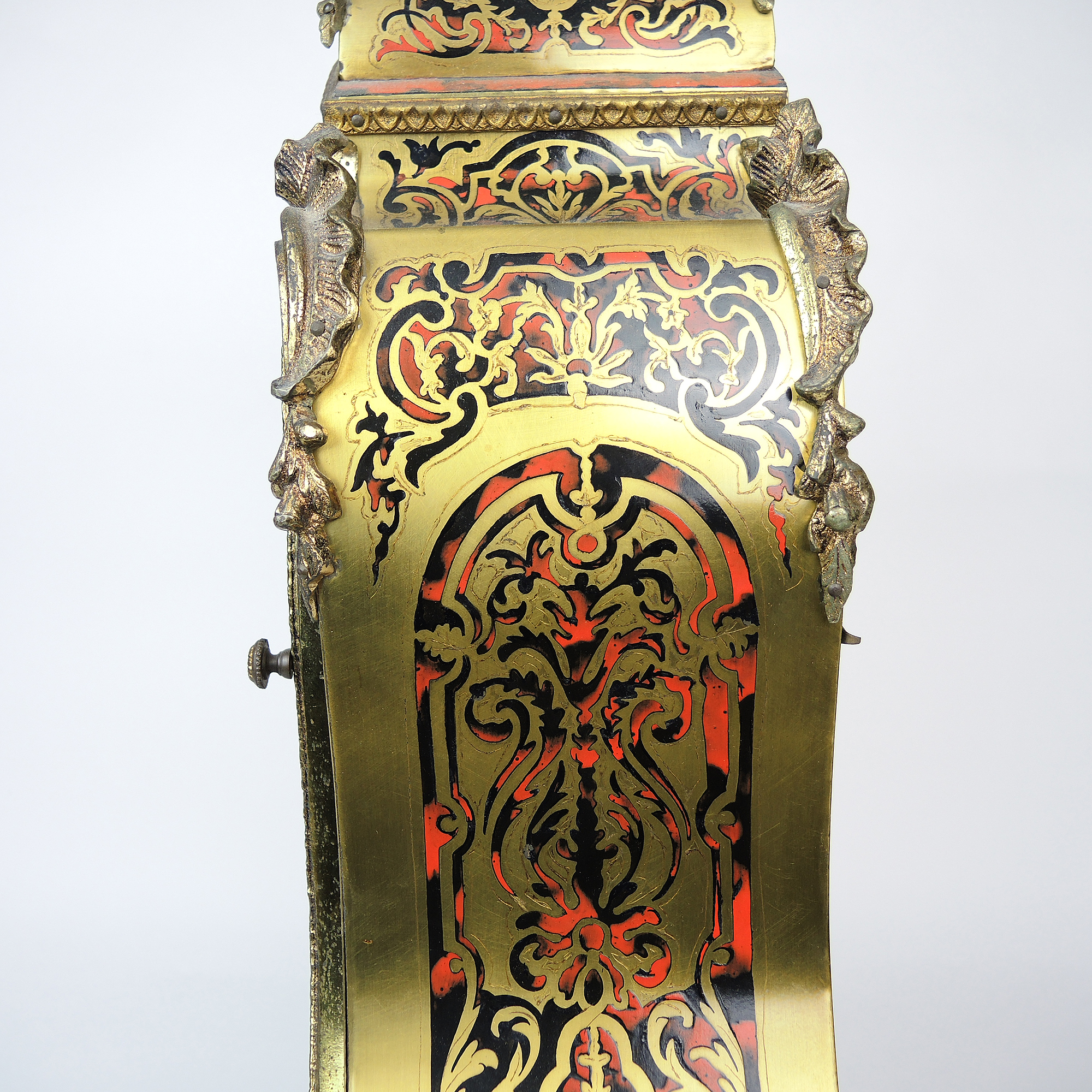 Large c. 1900 Antique French Boulle Mantel Clock