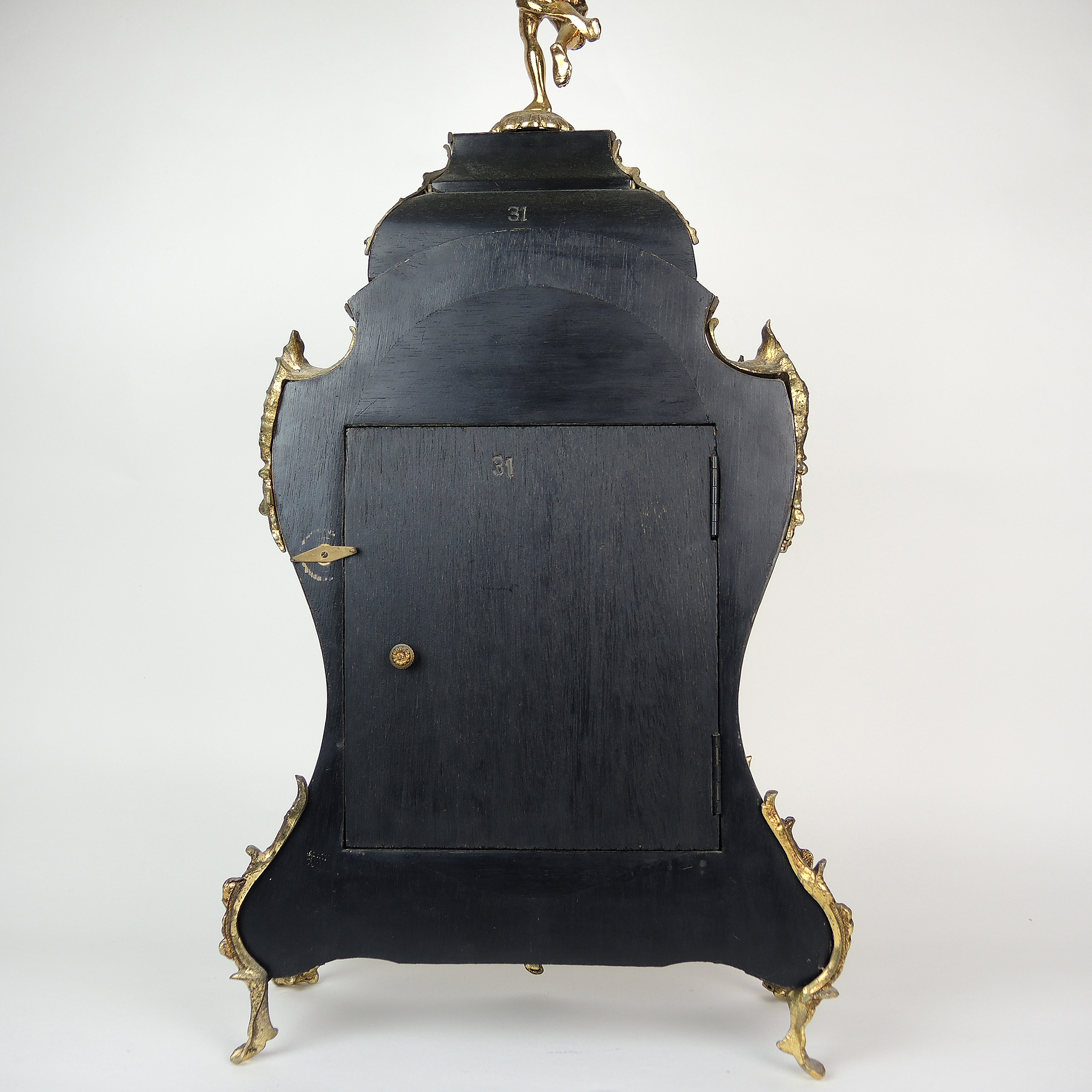 Large c. 1900 Antique French Boulle Mantel Clock