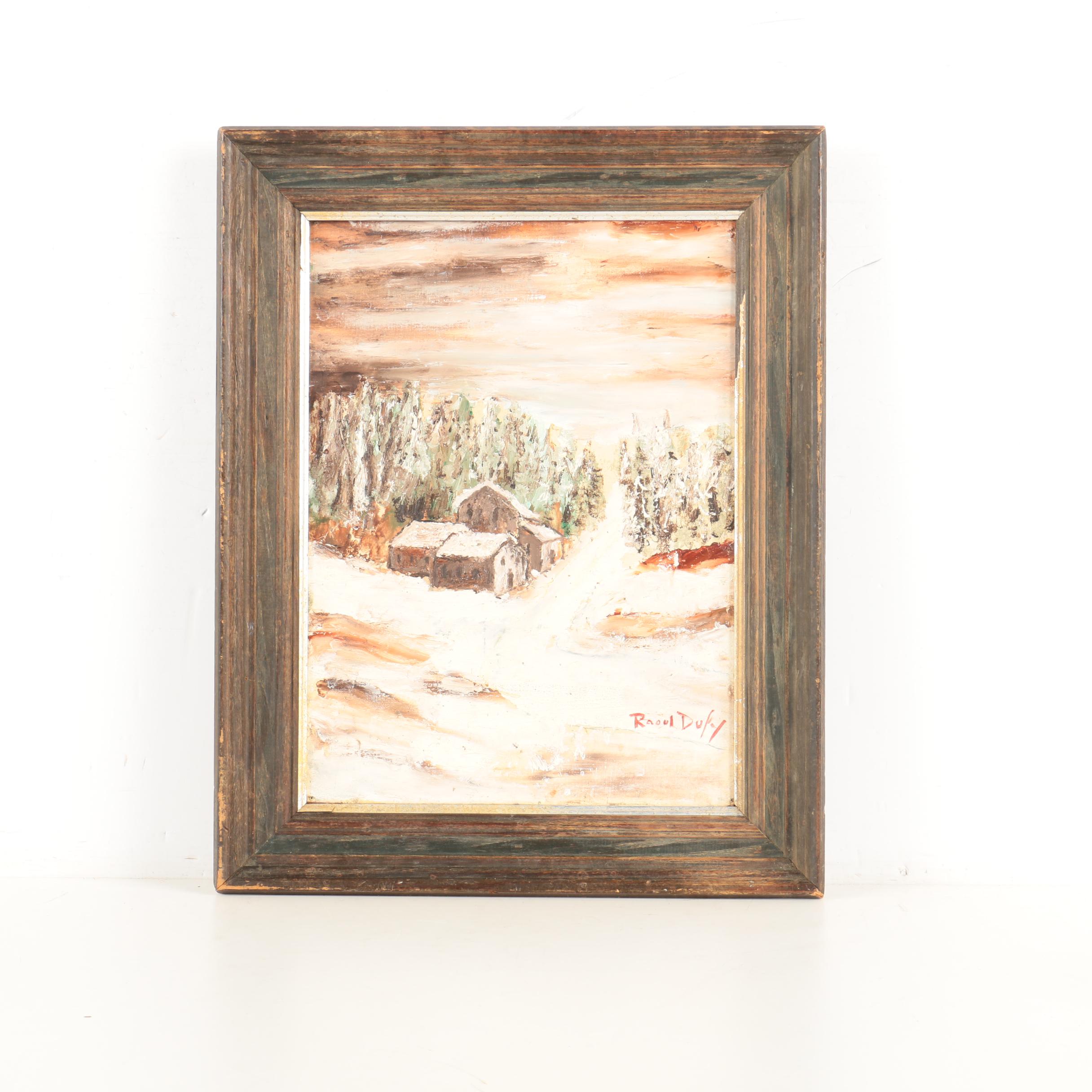 Oil Painting on Canvas in the Manner of Raoul Dufy