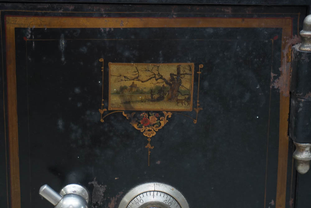 Antique Steel And Concrete Combination Safe