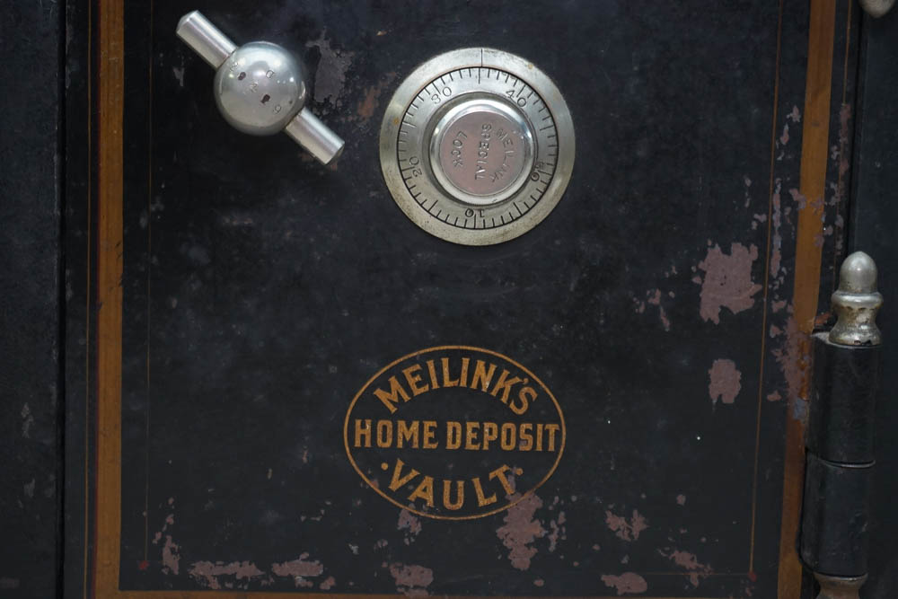 Antique Steel And Concrete Combination Safe