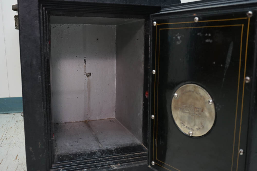 Antique Steel And Concrete Combination Safe
