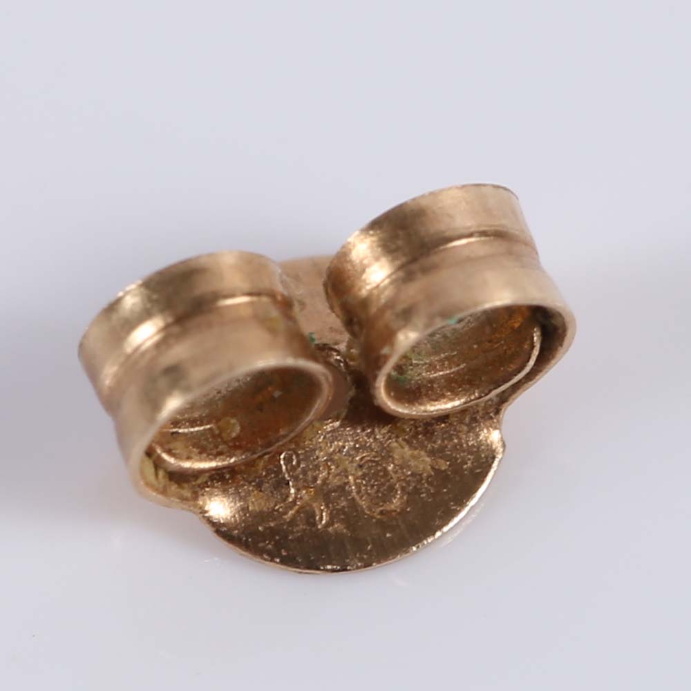 10K Yellow and White Gold Cultured Pearl Earrrings