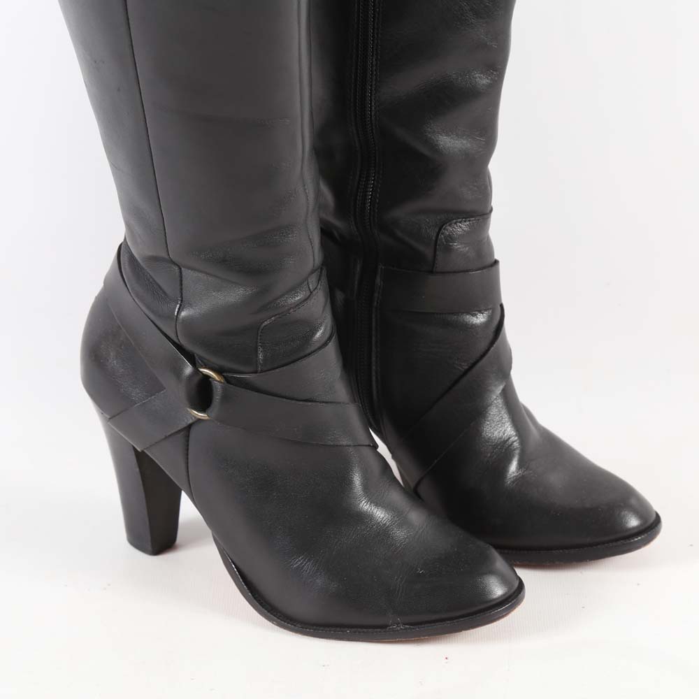 Women's Corso Como Black Leather Boots