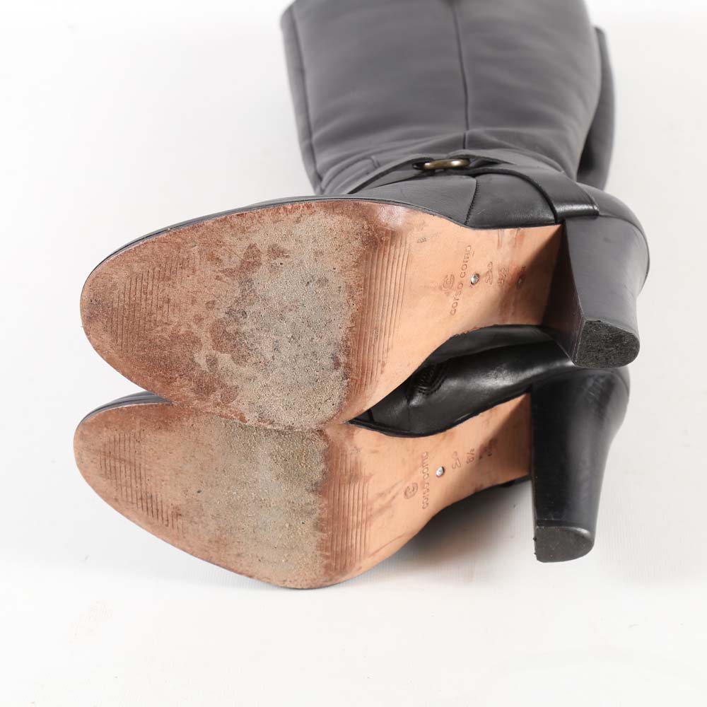 Women's Corso Como Black Leather Boots