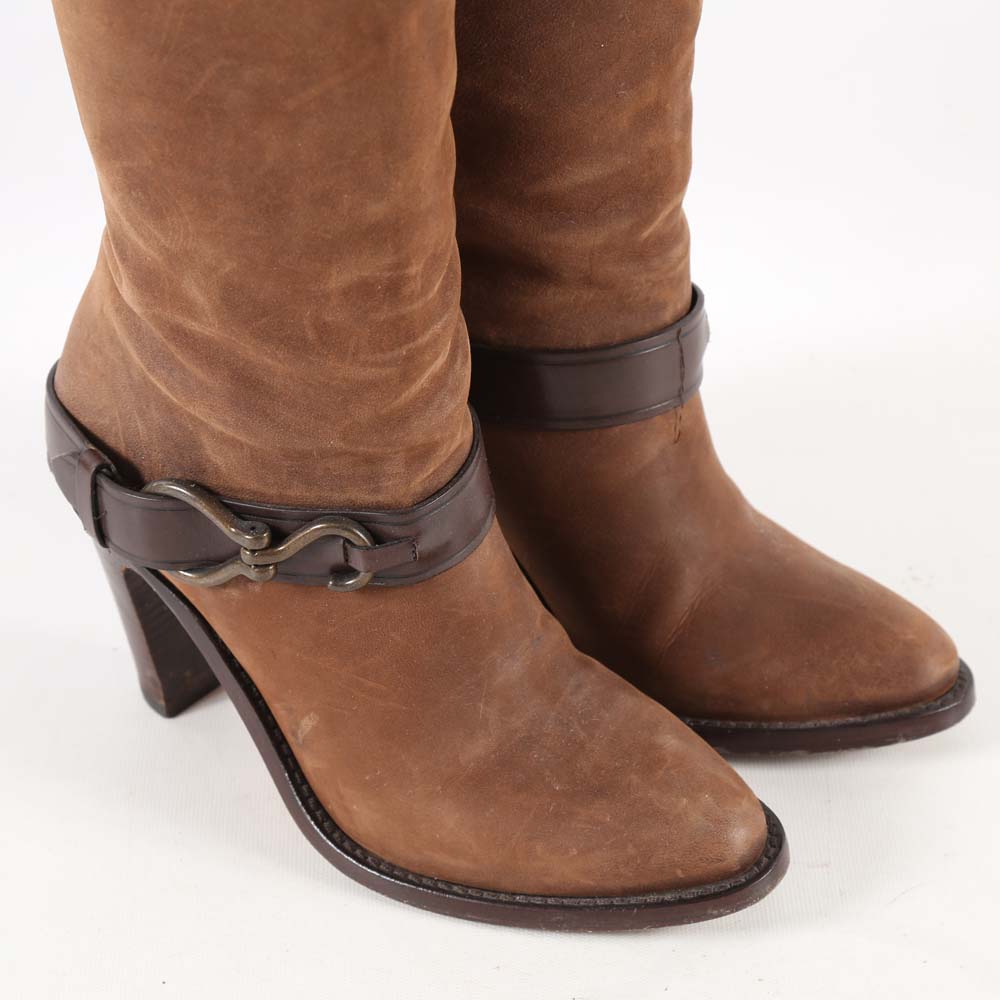 Cole Haan Nike Air Brown Suede Leather Boots