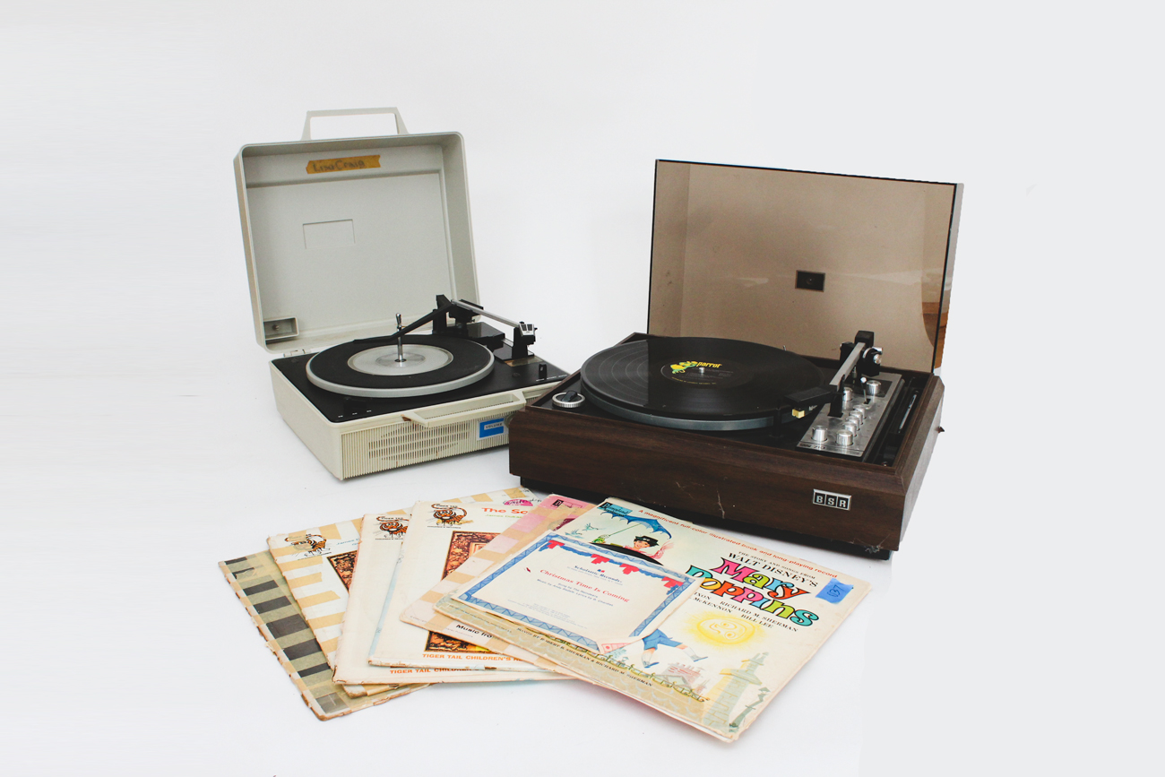 1970s Turntables and Vintage Children's Records
