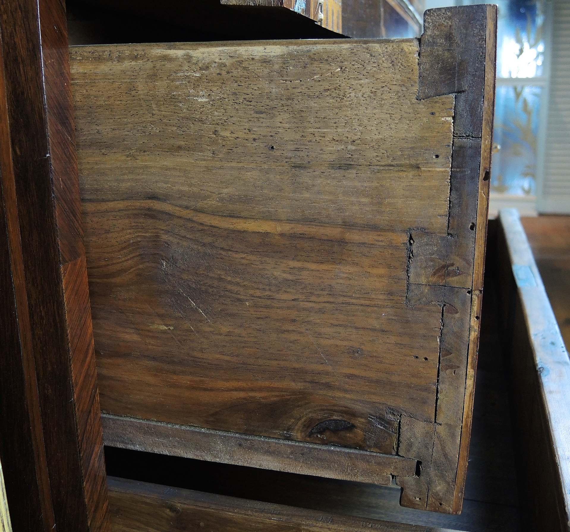 19th Century Italian Marquetry Inlaid Cabinet with Castle Scene