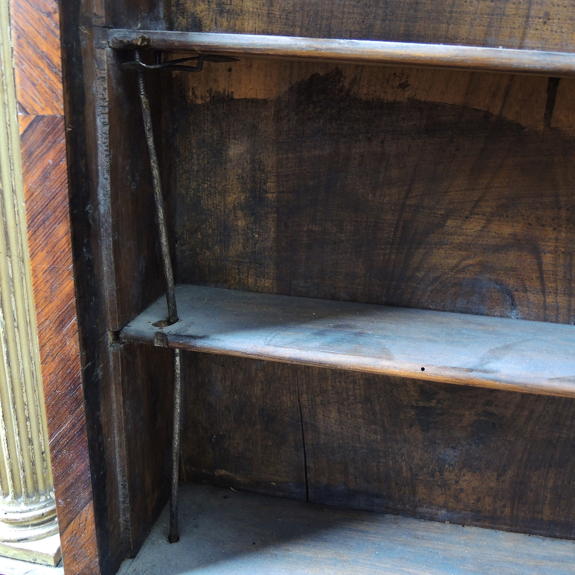 19th Century Italian Marquetry Inlaid Cabinet with Castle Scene