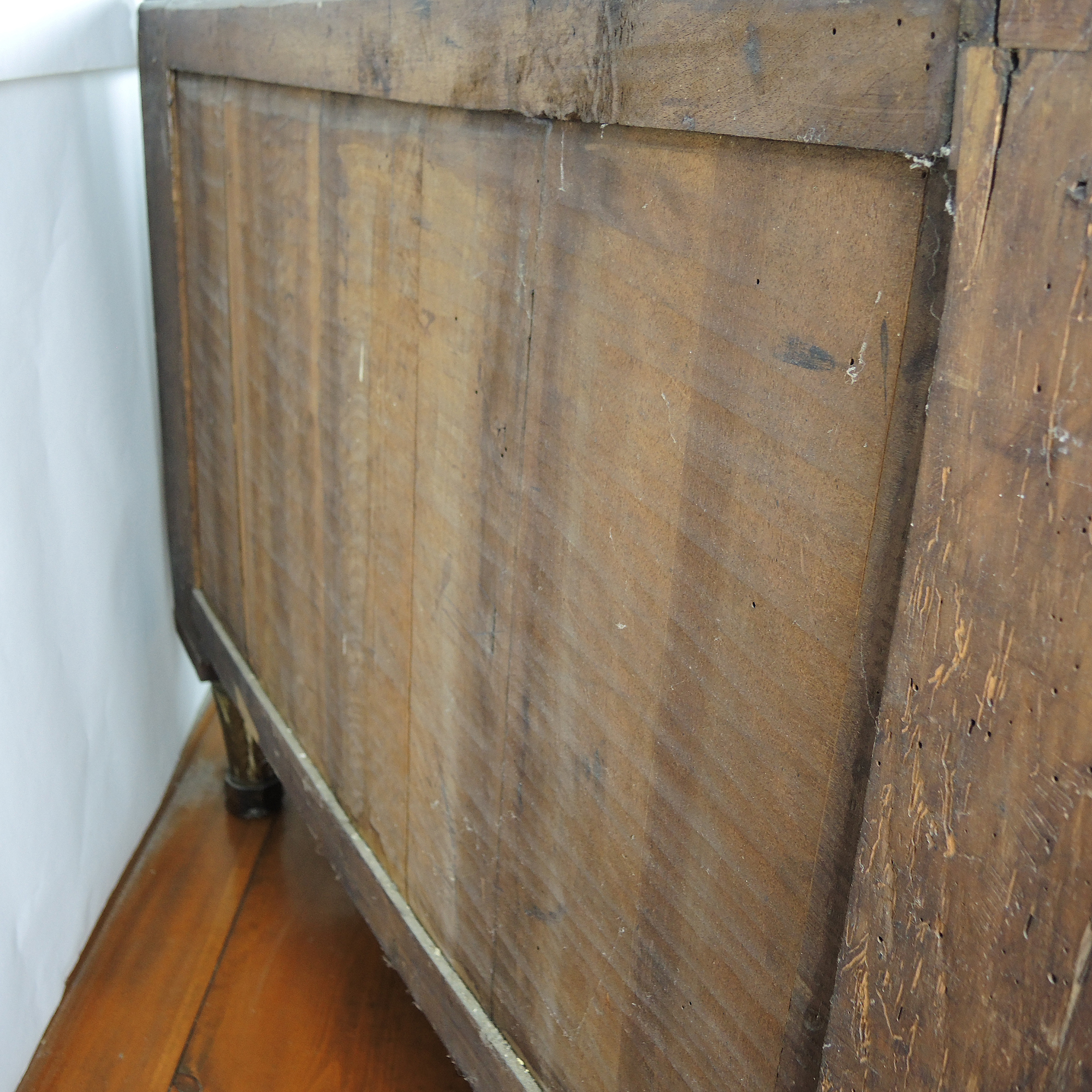 19th Century Italian Marquetry Inlaid Cabinet with Castle Scene