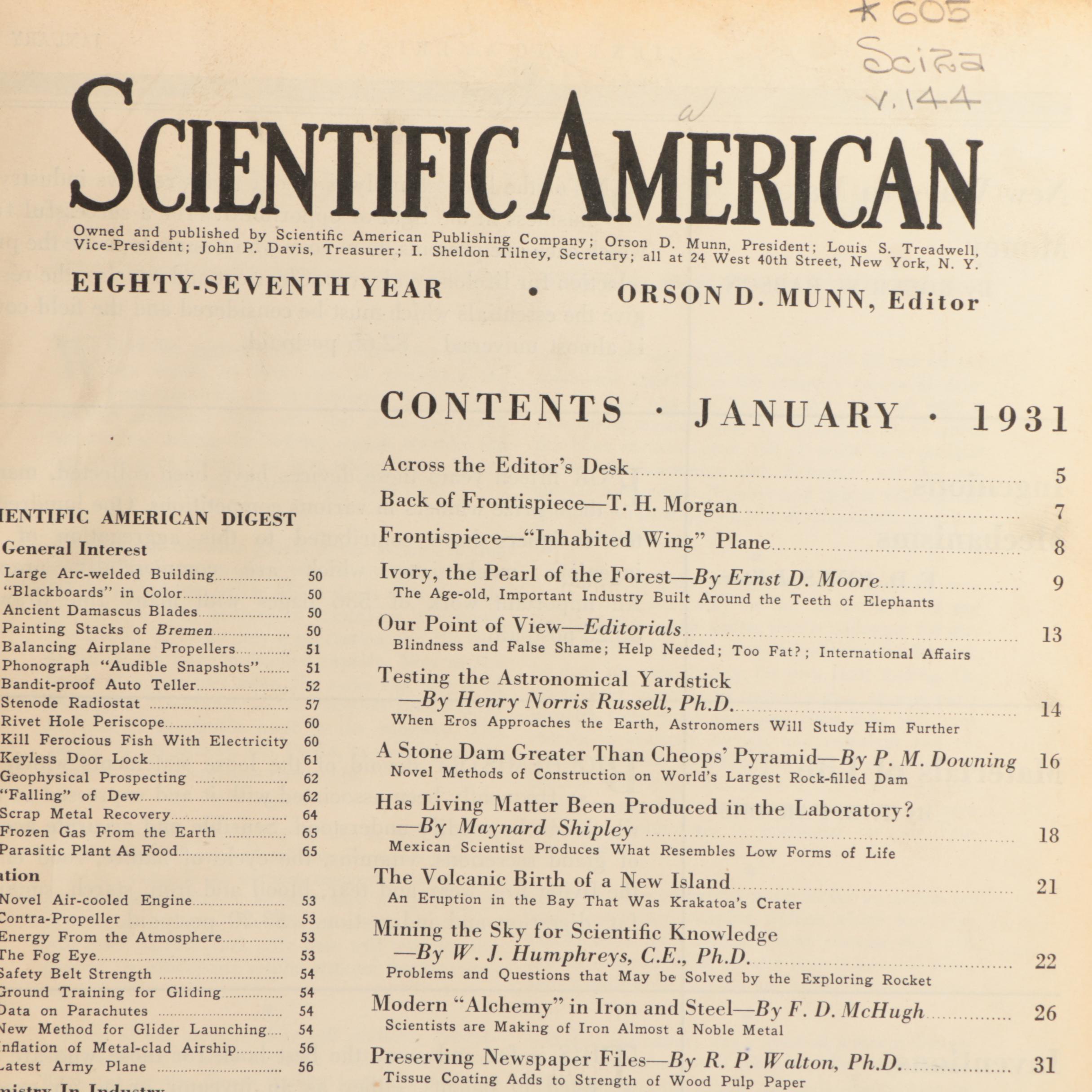Collection of "Science" Magazine and "Scientific American" Book