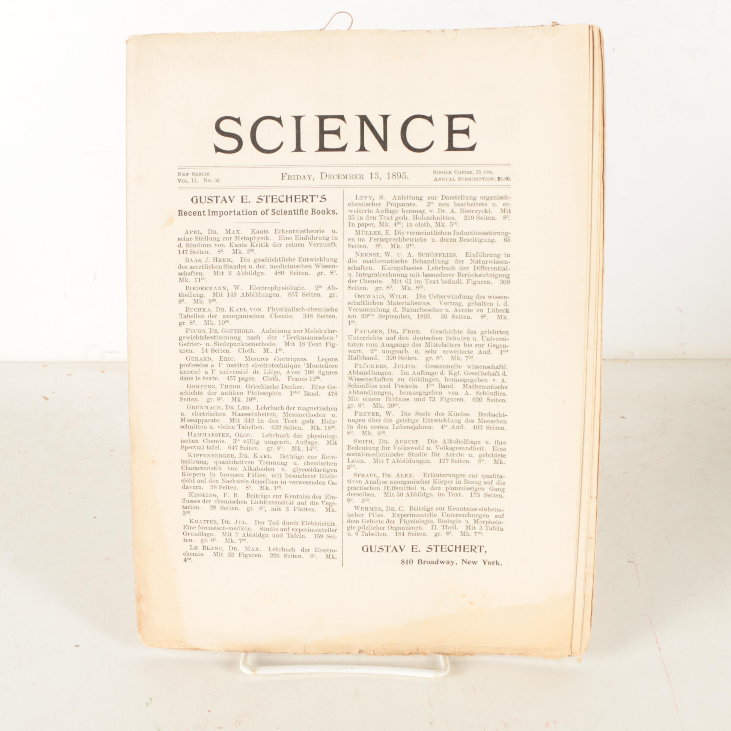 Collection of "Science" Magazine and "Scientific American" Book