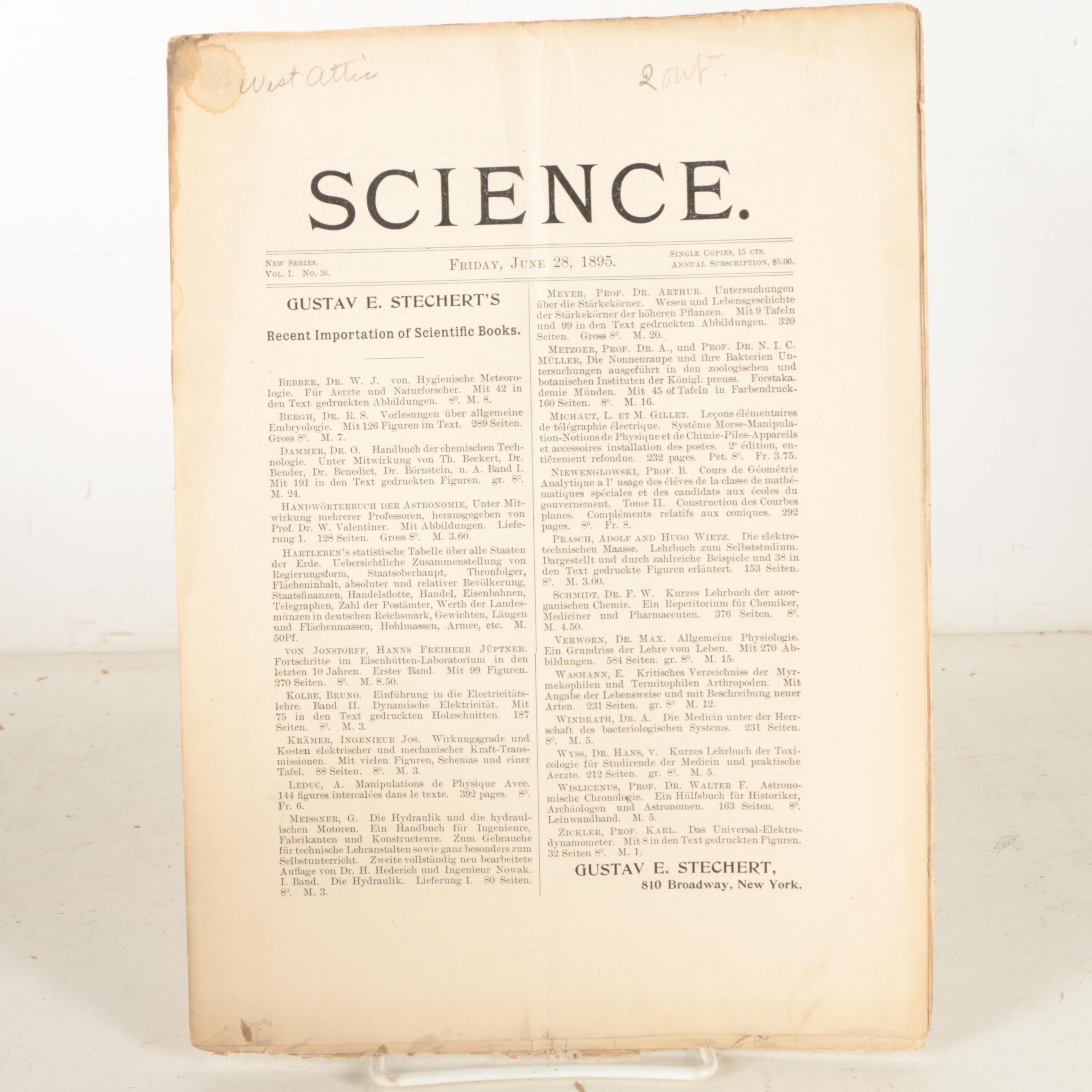 Collection of "Science" Magazine and "Scientific American" Book
