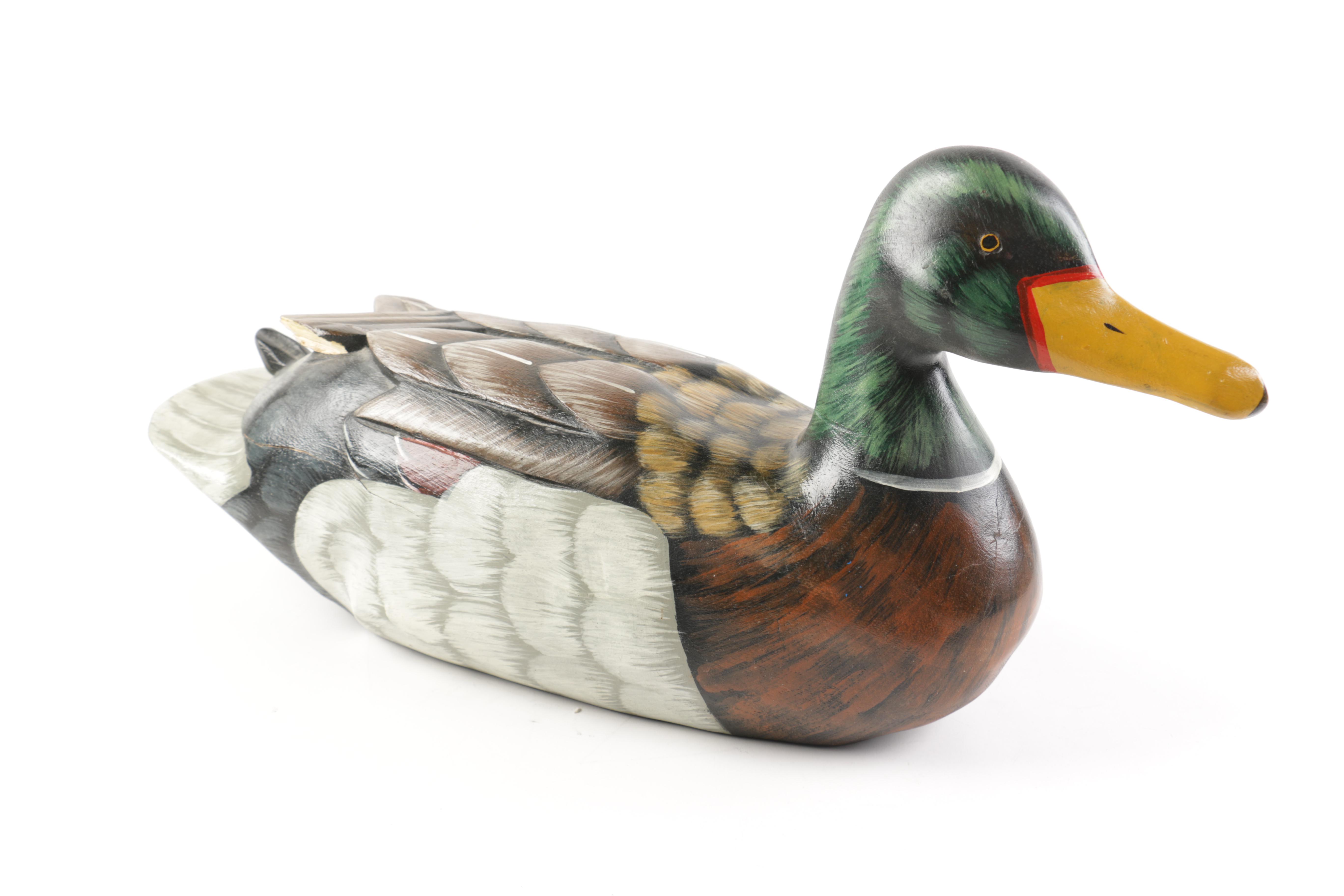 S. Albertson and Other Painted Mallard Duck Wooden Decoys