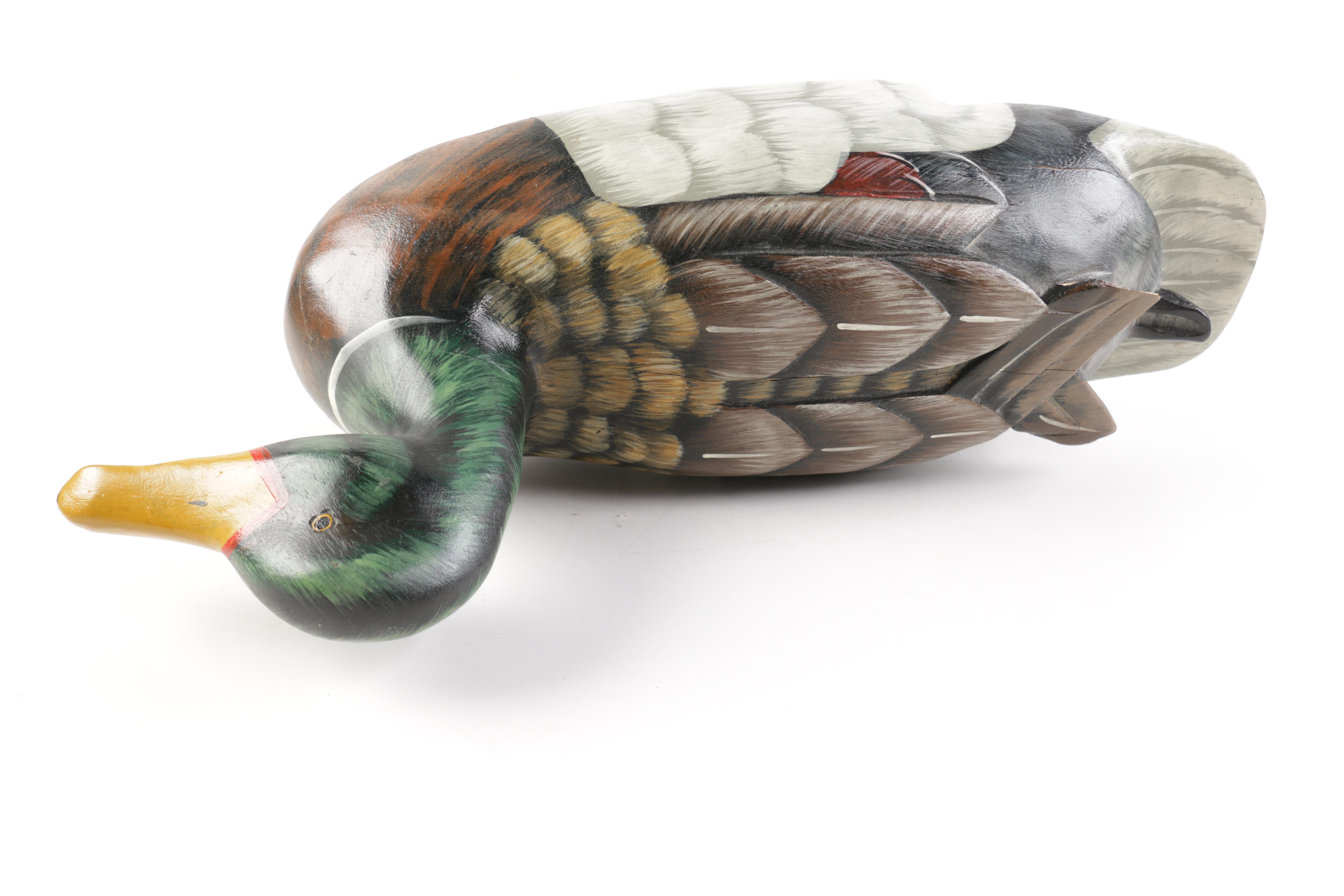 S. Albertson and Other Painted Mallard Duck Wooden Decoys