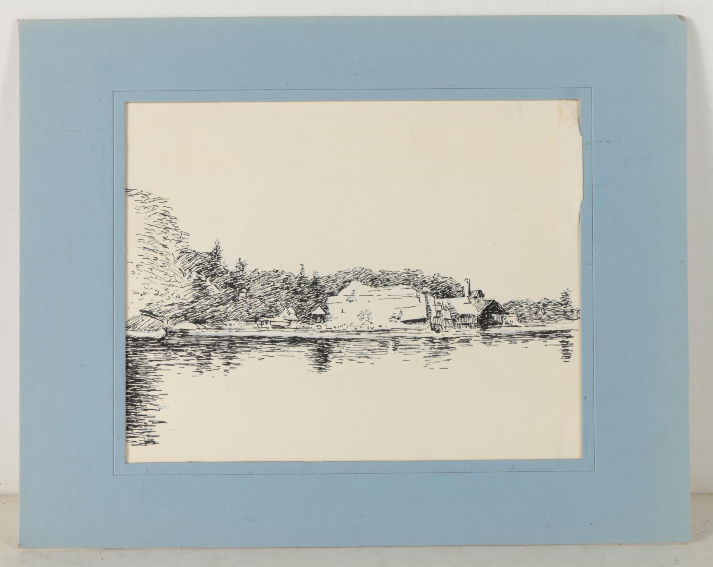 Hayward Cirker Ink and Gouache Illustrations of Outdoor Scenes