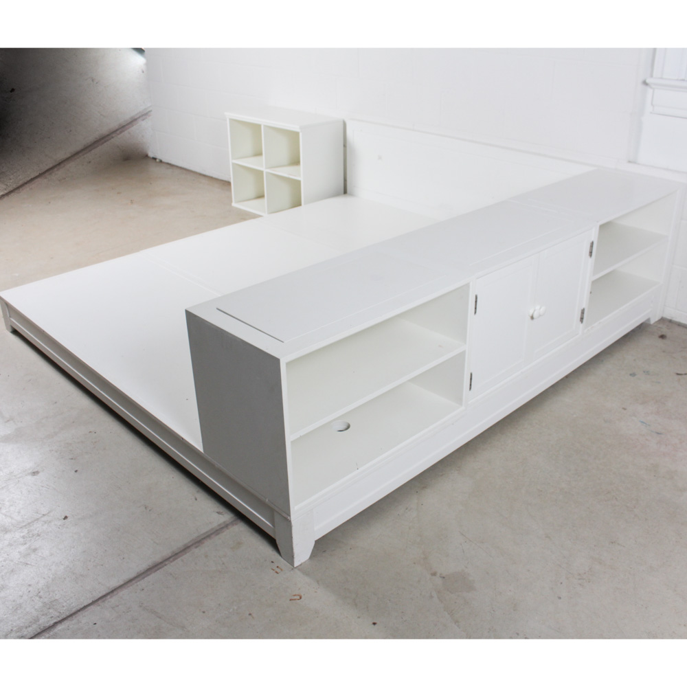 PB Teen Ultimate Queen Size Storage Bed