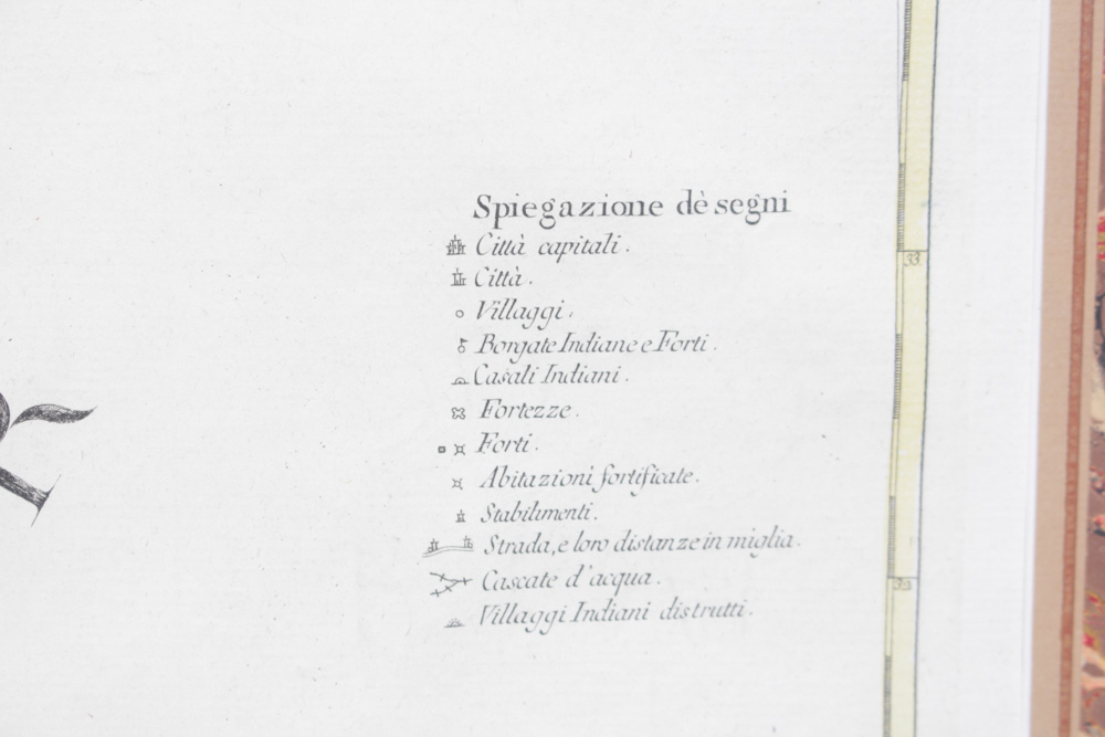 Antique Italian Map Etching