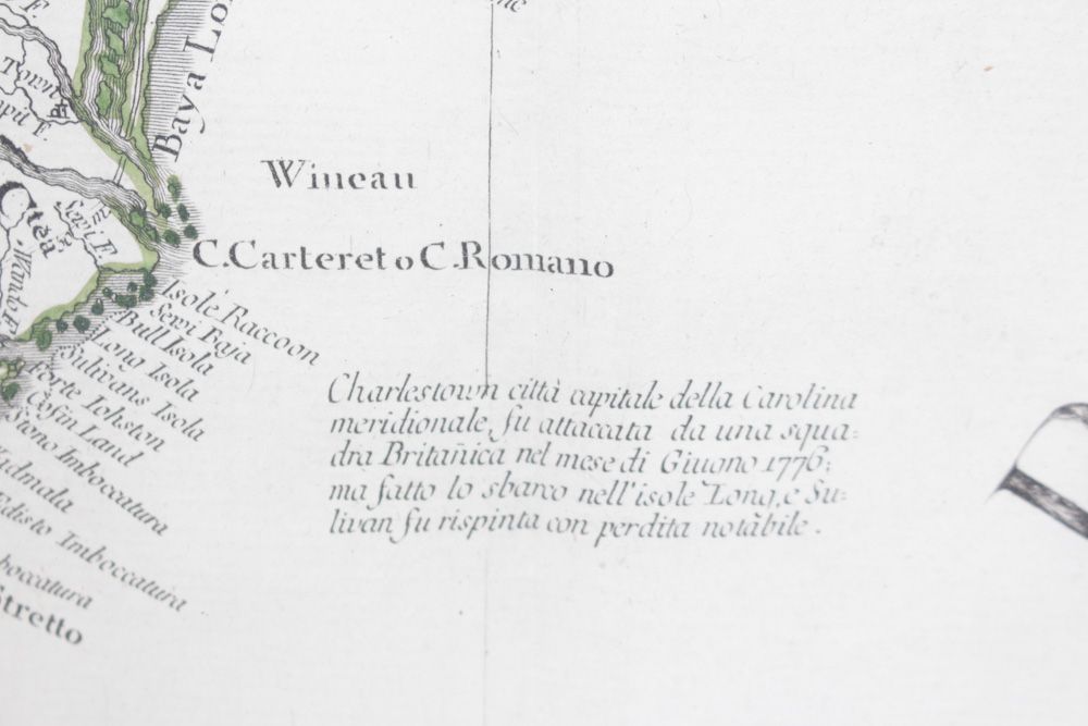 Antique Italian Map Etching