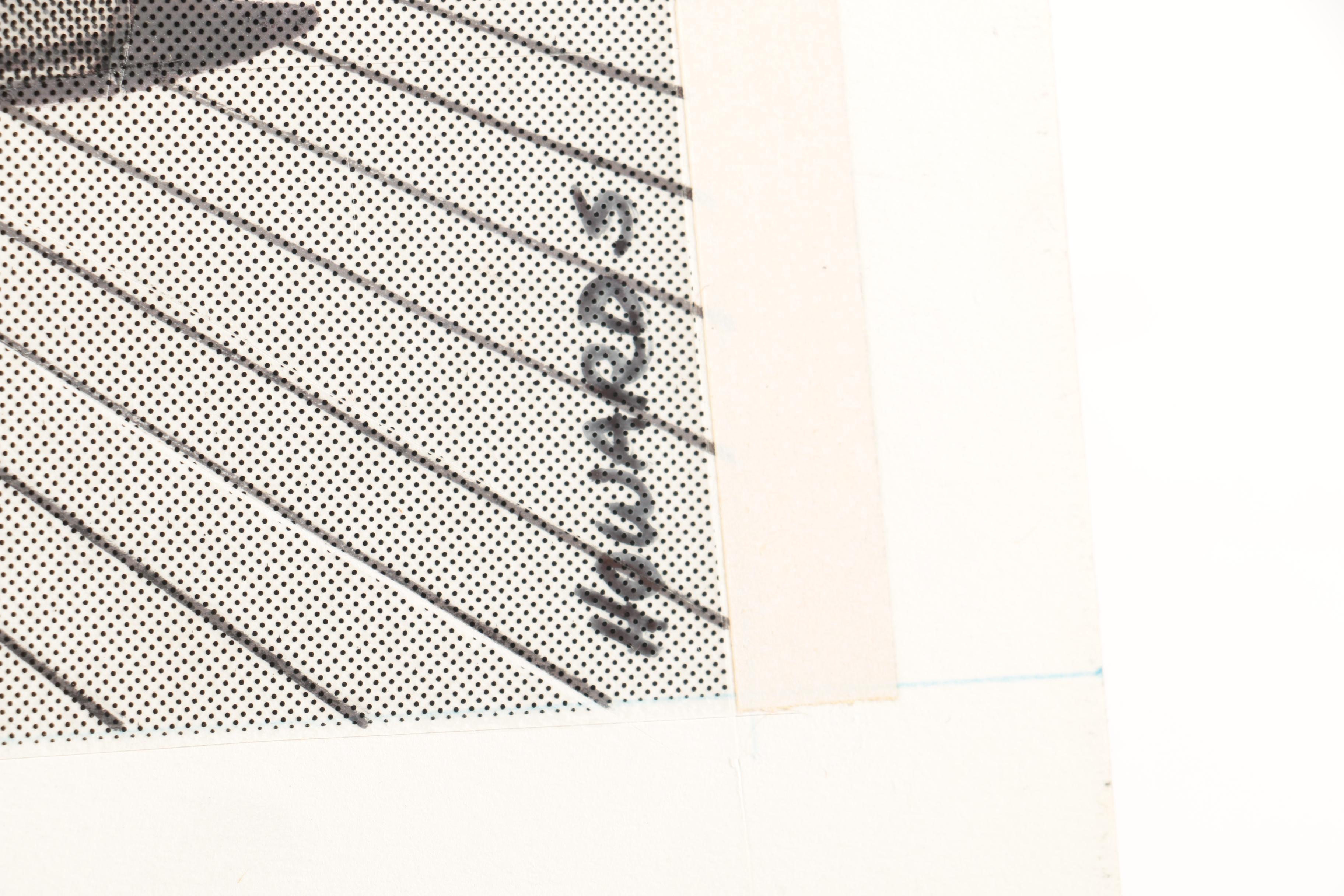 Ink Illustrations on Paper Featuring Howard Spielman