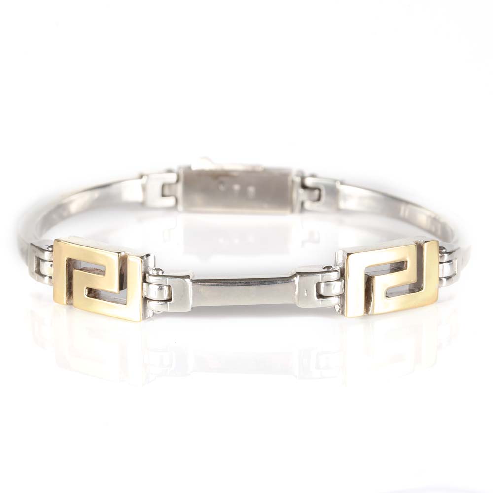 Sterling Silver and 18K Yellow Gold Accented Bracelet