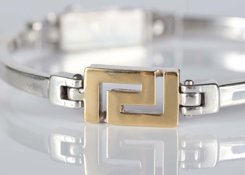 Sterling Silver and 18K Yellow Gold Accented Bracelet