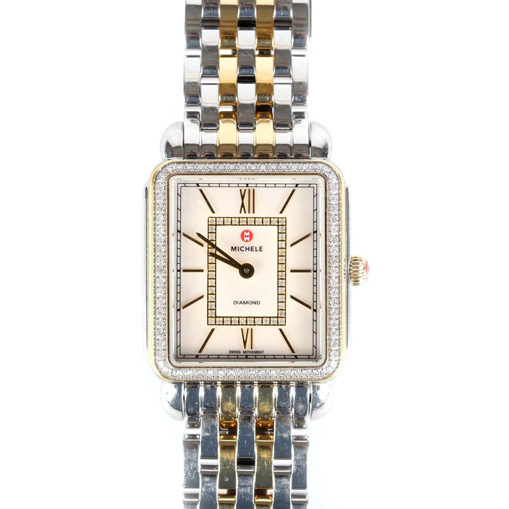 Stainless Steel "Diamond Deco II" Michele Watch