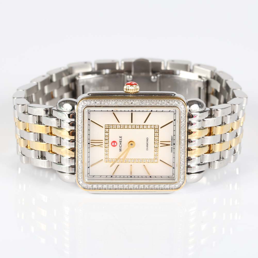Stainless Steel "Diamond Deco II" Michele Watch