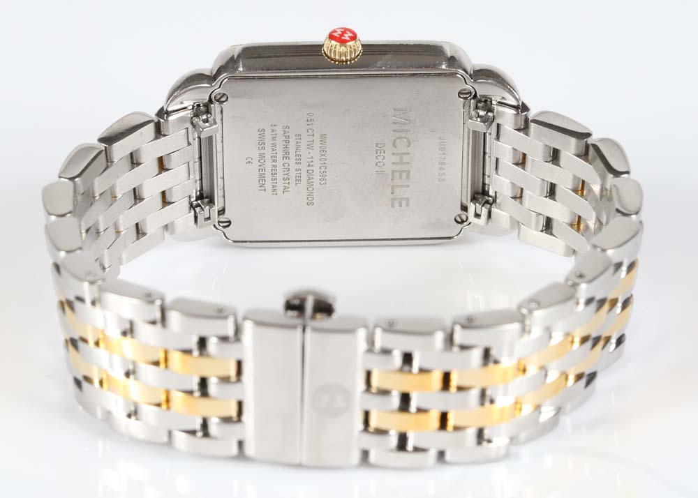 Stainless Steel "Diamond Deco II" Michele Watch