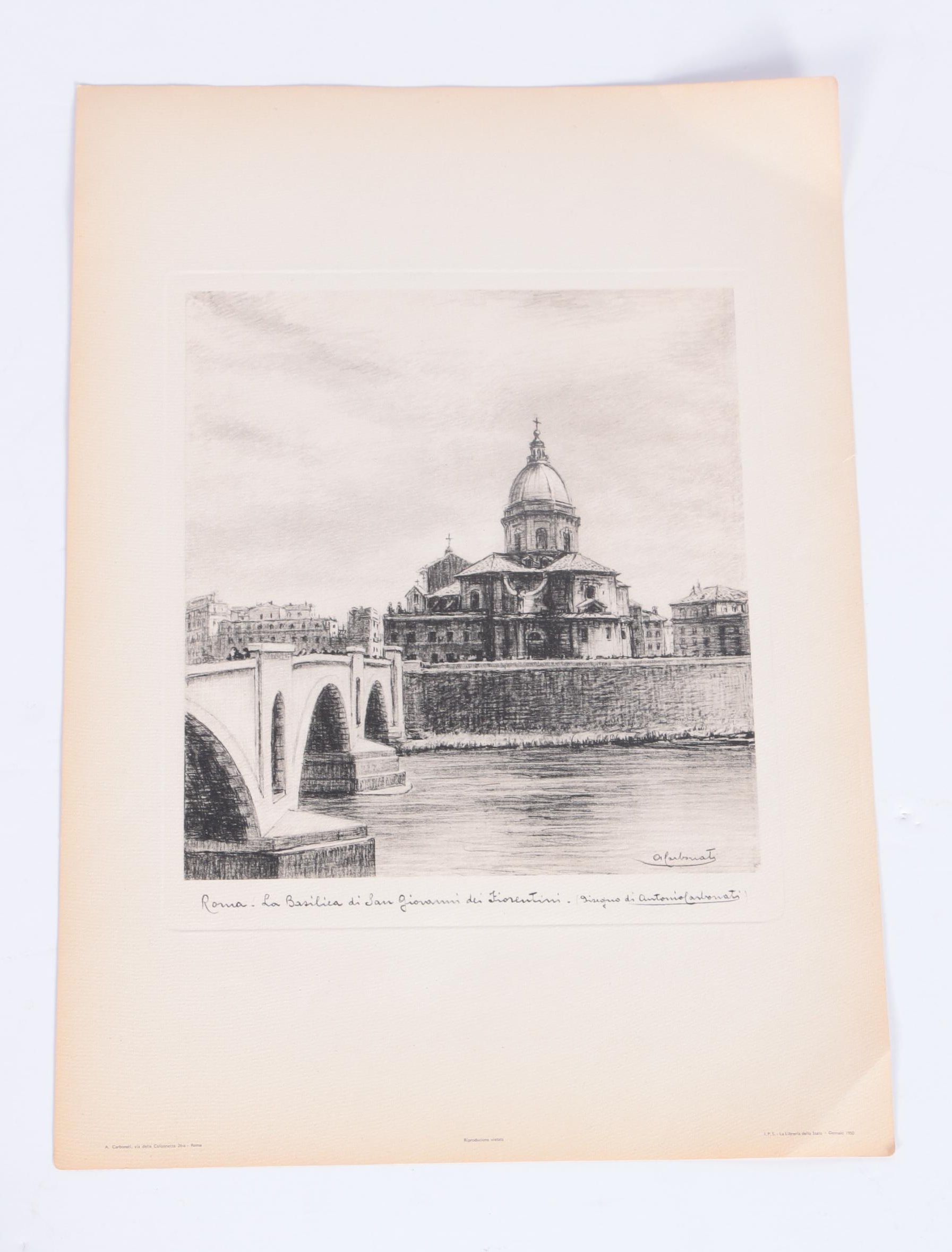 Reproduction Prints After Illustrations of Roman Monuments